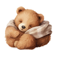 Sleeping Teddy Bear Clipart