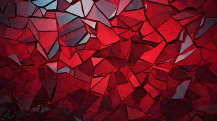 Printed roller blinds Stained texture verre brisé rouge , généré par IA