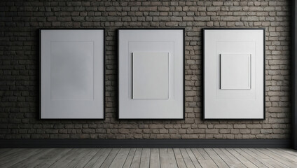 blank frame hanging on wall