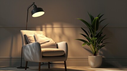 interior design for living area with sofa