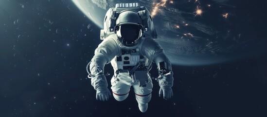 Fototapeta na wymiar Astronaut. Deep space image
