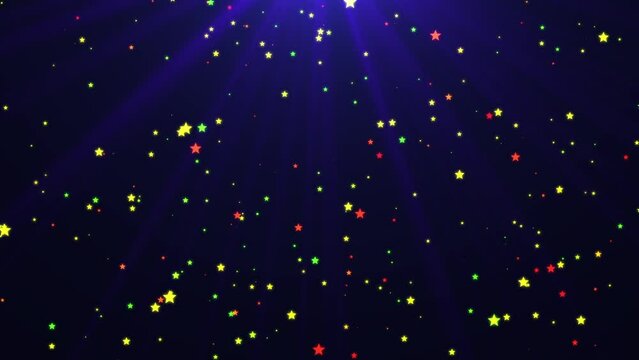 Starry Night Sky with Glowing Stars and Motion Video Animated Background