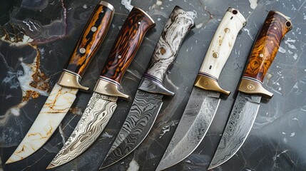 my top five high and premium damascus blade knife in my collection