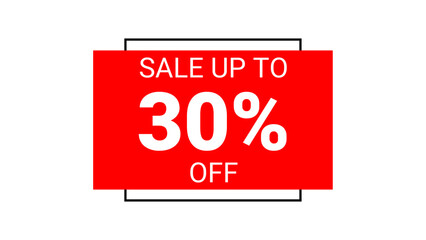 30% percent discount sale off red tag, label. emblem sale offer, badge price discount number. stamp Flat offer, sticker clearance sale. Finance product emblem.