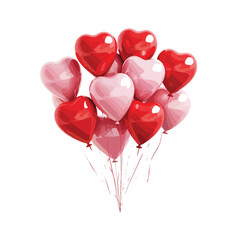 Valentine Day Balloons Clipart 
