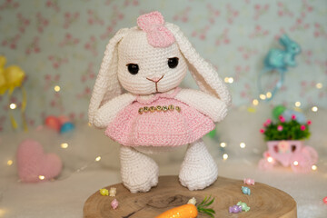 Backgrounds and photos of Cute Amigurumi Bunnies