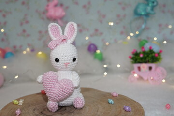 Backgrounds and photos of Cute Amigurumi Bunnies