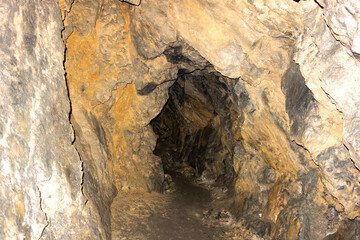 A small cave under the castle Jasenov Slovakia with a pleasant c