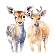 Watercolor Animals Clipart 