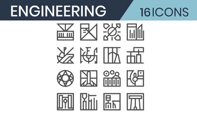 Industry Related Vector Line Icons