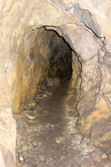 A small cave under the castle Jasenov Slovakia with a pleasant c