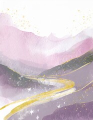 Abstract watercolor style background illustration inspired by spring. - obrazy, fototapety, plakaty