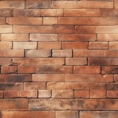 New Brown Terracotta Brick Blocks Wall Background Close Up, Pattern with Red Bricks or Brickwork House