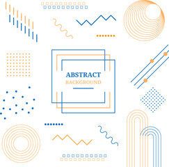 Abstract memphis background. Pattern from geometric shapes in 80s-90s style with headline. Different figures isolated on a white background. Vector illustration.