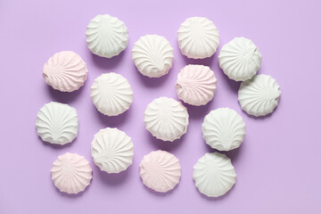 Many sweet zephyrs on lilac background