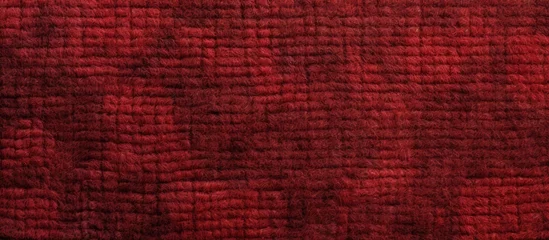 Foto op Canvas A close up of a brown fabric with a checkered plaid pattern in shades of magenta, electric blue, and peach. The fabric is textured like wood in a rectangular shape © 2rogan