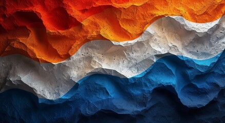 Netherland flag geometric abstract