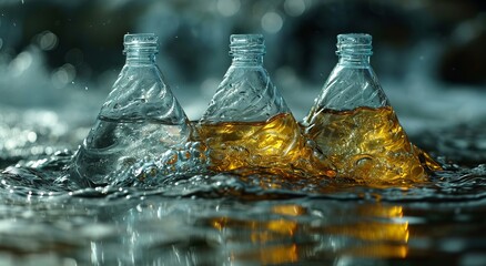 Plastic organic water triangles save the planet 