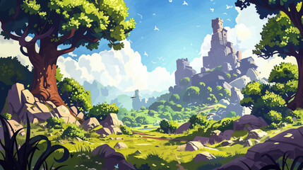 Fantasy Mobile Game Landscape
