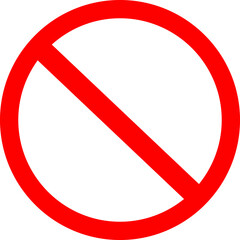 Prohibition Icon. No Sign Vector. Forbidden Sign