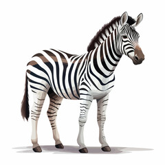 Fototapeta na wymiar Zebra Clipart isolated on white background