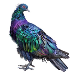 Obraz premium Nicobar pigeon on isolated transparent background