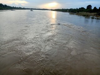 sunset on the river