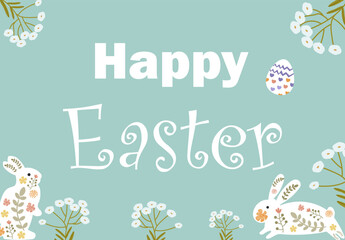 Happy Easter Banner vector Ilustration.