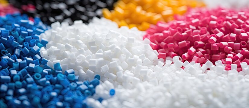 Colorful plastic beads in arrangement
