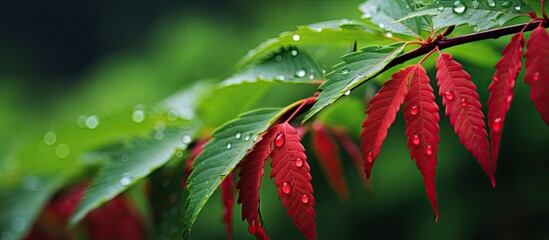 A leaf covered in raindrops