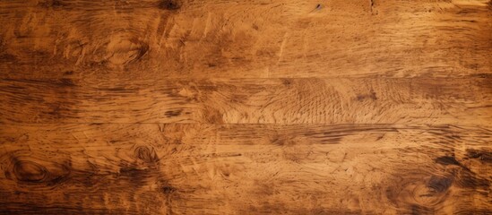 A close up of a wooden table with a brown surface - obrazy, fototapety, plakaty