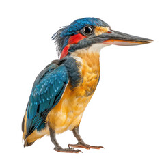 Fototapeta premium stork billed kingfisher on isolated transparent background