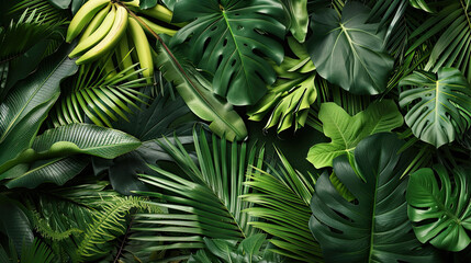 Tropical Oasis: Lush Palms and Exotic Foliage Wallpapers for Serene Ambiance