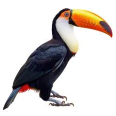 Zelfklevend Fotobehang toucan on isolated transparent background © Rushi