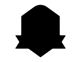 Badge shape silhouette vector art white background