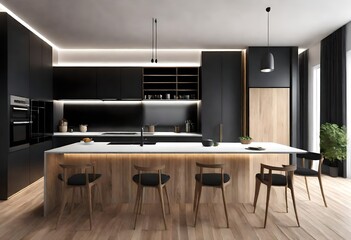 modern kitchen interior