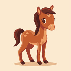 illustration of a happy foal
