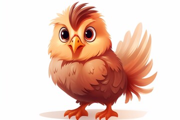 Vector Illustration of cute cartoon hen