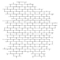 Vector illustration of a monochrome brick wall, perfect for backgrounds and textures
