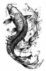 koi fish for tatto design