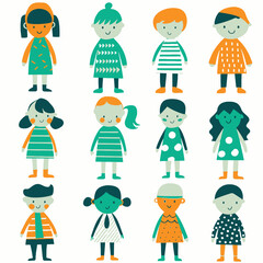 set of children clipart