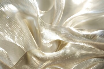 Luminous ribbons of beauty cream weaving through a glistening expanse, radiating an aura of refined luxury.