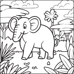 Safari coloring pages. Safari outline for coloring book