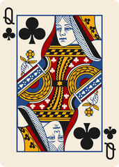 Queen of Clubs Heritage Playing Cards