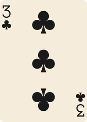 Three of Clubs Heritage Playing Cards