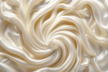 Whirls of creamy softness swirling gently, capturing the essence of sheer indulgence and luxury. - obrazy, fototapety, plakaty