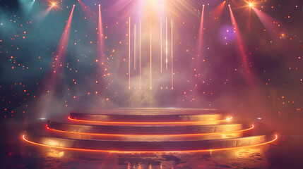 Winner award podium prize silver gold trophy win champion pedestal first stage bronze sport. Podium background