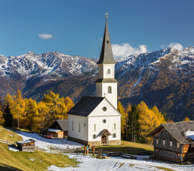 Kirche Marterle, Rangersdorf, Mölltal, Kreuzeckgruppe, Hohe Tauern, Kärnten, Österreich