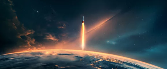 Rideaux tamisants Aurores boréales Space exploration - rocket launch