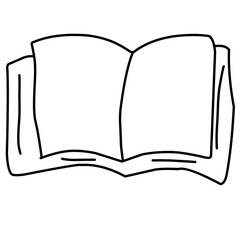 Hand Drawn Book Vector Line